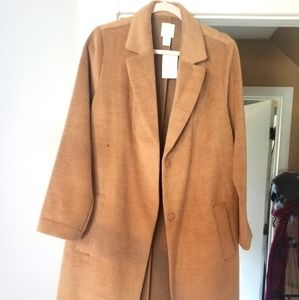 Suede trench jacket